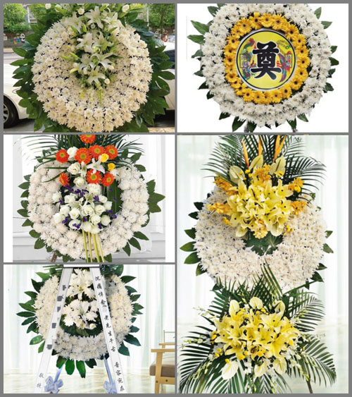 湖北孝感市大悟县大新镇长山村花圈速递